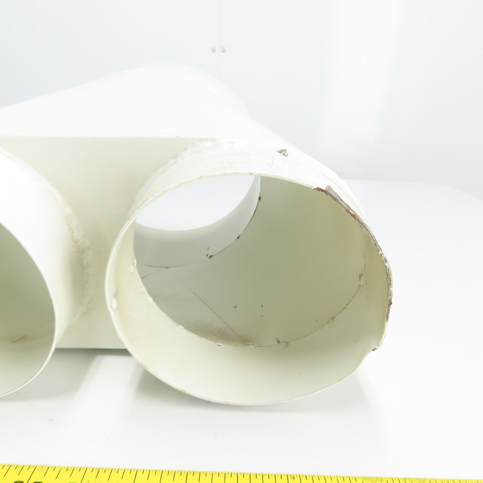 8" OD Inlet (2) 6" Outlet Steel Y Duct Connector 11-3/8" OAL