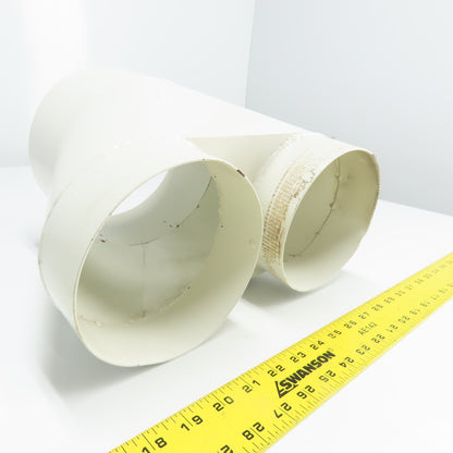 8" OD Inlet (2) 6" Outlet Steel Y Duct Connector 11-3/8" OAL