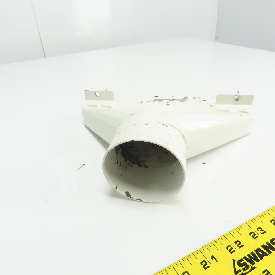 Exhaust Chip Dust Hood Chute 10" Wide 3" OD Inlet From Belt Sander
