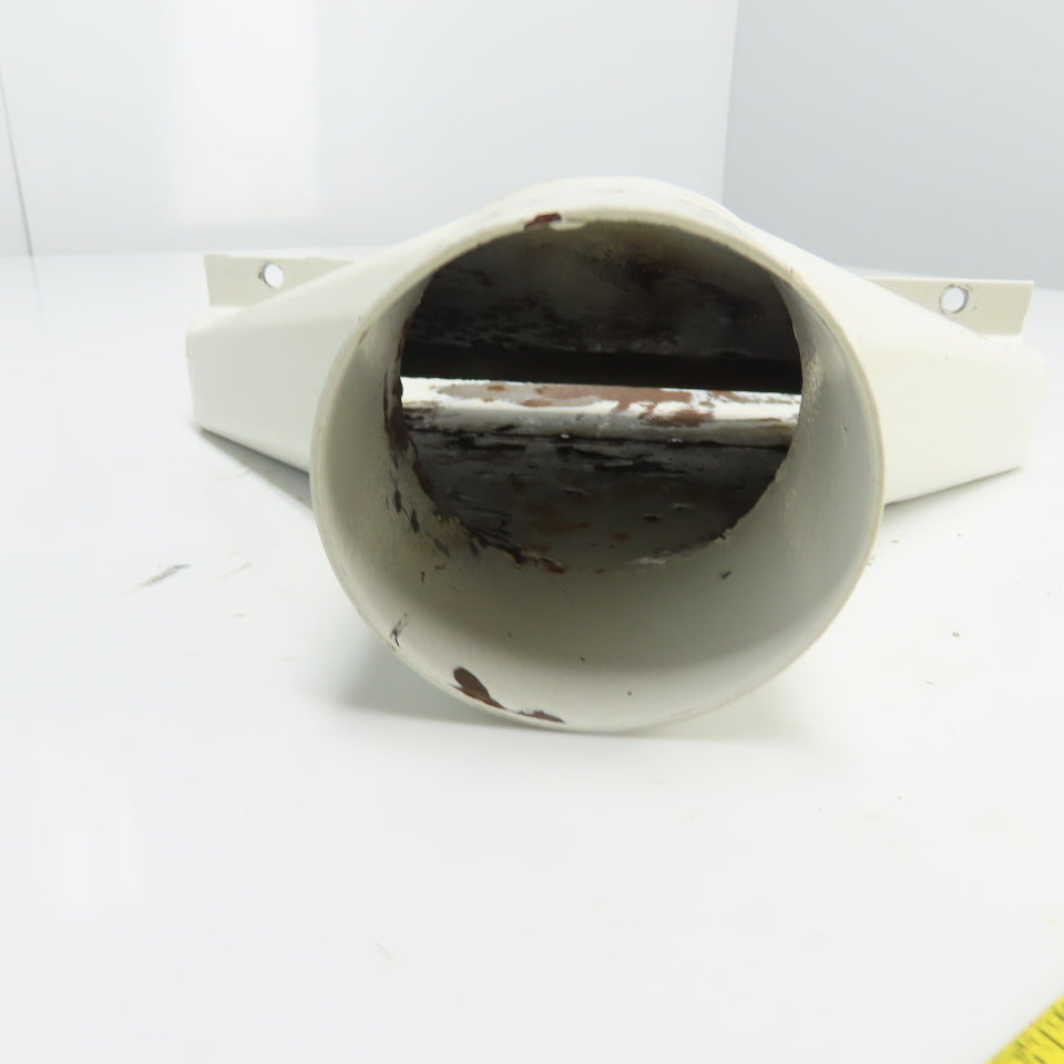 Exhaust Chip Dust Hood Chute 10" Wide 3" OD Inlet From Belt Sander