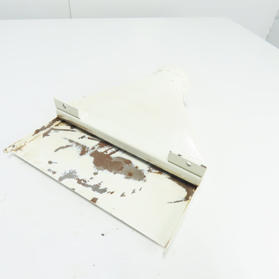 Exhaust Chip Dust Hood Chute 10" Wide 3" OD Inlet From Belt Sander