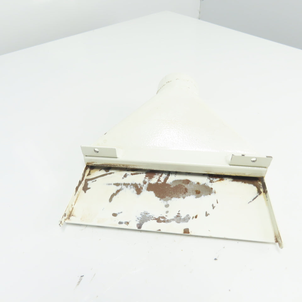 Exhaust Chip Dust Hood Chute 10" Wide 3" OD Inlet From Belt Sander