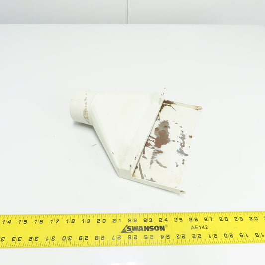 Exhaust Chip Dust Hood Chute 10" Wide 3" OD Inlet From Belt Sander