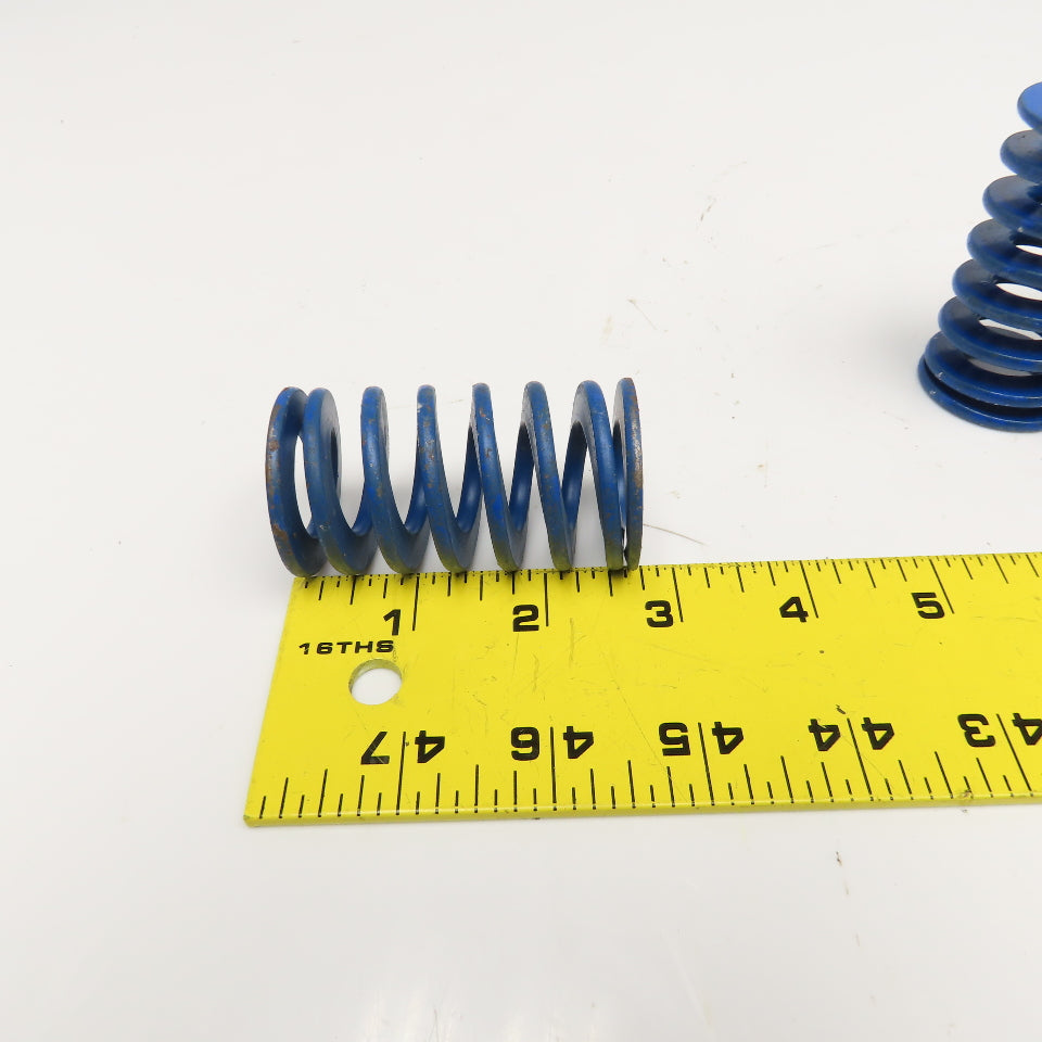 3/4" x 1-1/2" Flat Wire Compression Blue Die Spring 2.600 OAL Lot Of 10