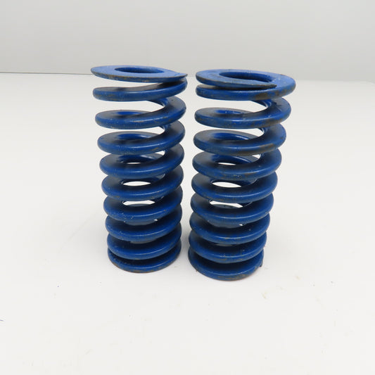 1" x 2" Flat Wire Compression Blue Die Spring 4-1/2" OAL Lot Of 2