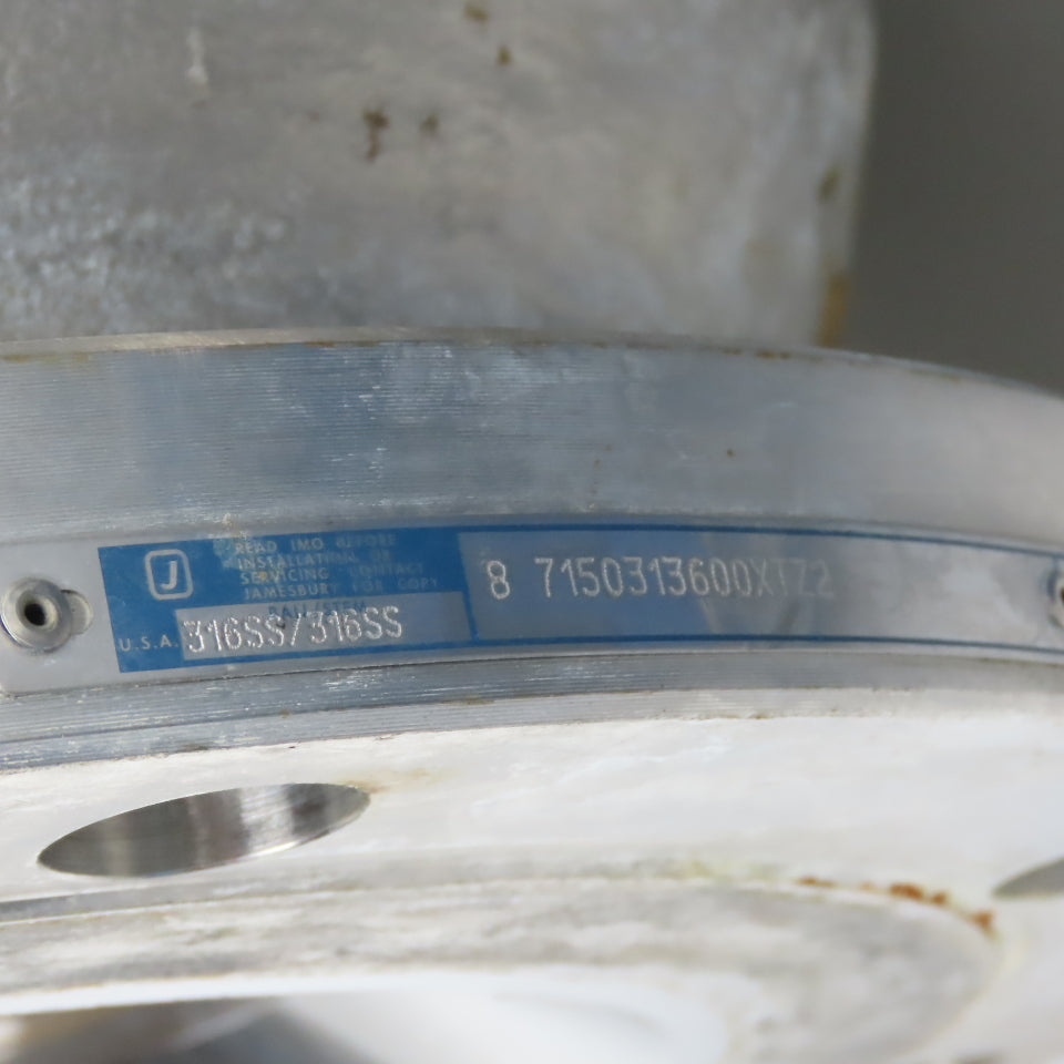 Neles-Jamesbury 7150313600XTZ2 8" 316SS Stainless Pneumatic Flanged Valve 275PSI