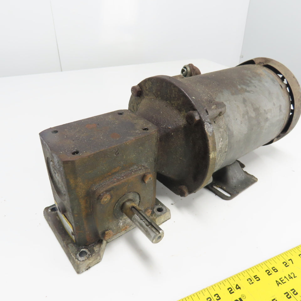 Baldor GF0513AJ 5:1 Ratio Gear Motor 350RPM Out 1/2HP 3PH 230/460V
