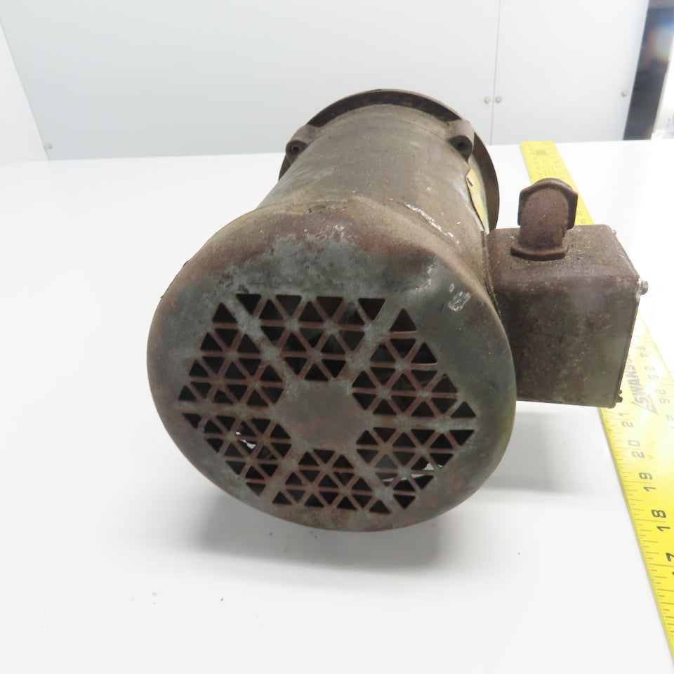 Baldor GF0513AJ 5:1 Ratio Gear Motor 350RPM Out 1/2HP 3PH 230/460V