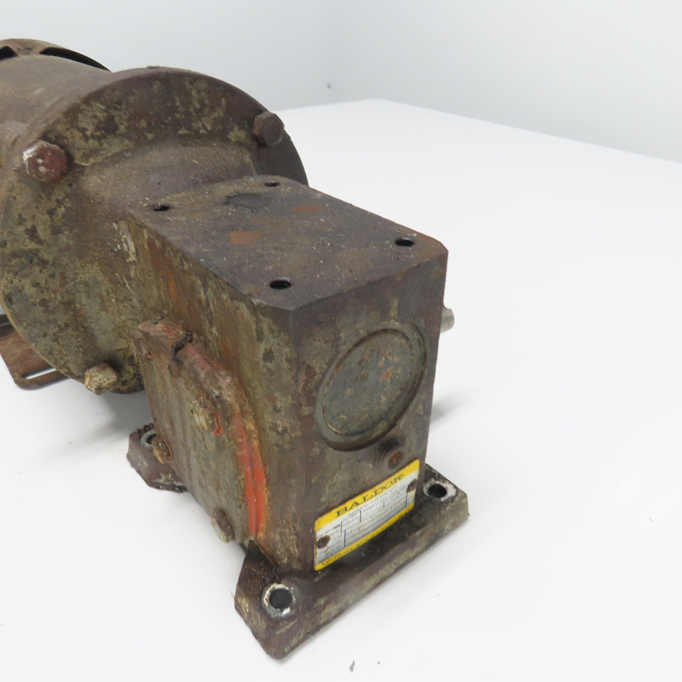 Baldor GF0513AJ 5:1 Ratio Gear Motor 350RPM Out 1/2HP 3PH 230/460V