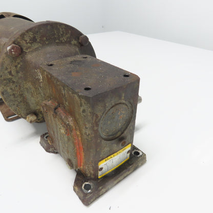 Baldor GF0513AJ 5:1 Ratio Gear Motor 350RPM Out 1/2HP 3PH 230/460V