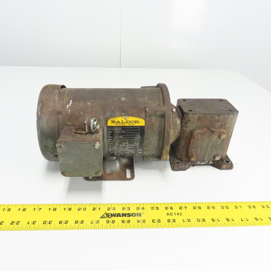 Baldor GF0513AJ 5:1 Ratio Gear Motor 350RPM Out 1/2HP 3PH 230/460V