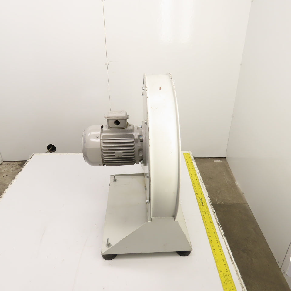 2.2kW 22" Direct Drive High Pressure Radial Blower Fan 5"x2" 460V 3PH Tested