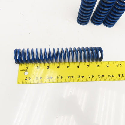 3/4" x 1-1/2" Flat Wire Compression Blue Die Spring 8" OAL Lot Of 4