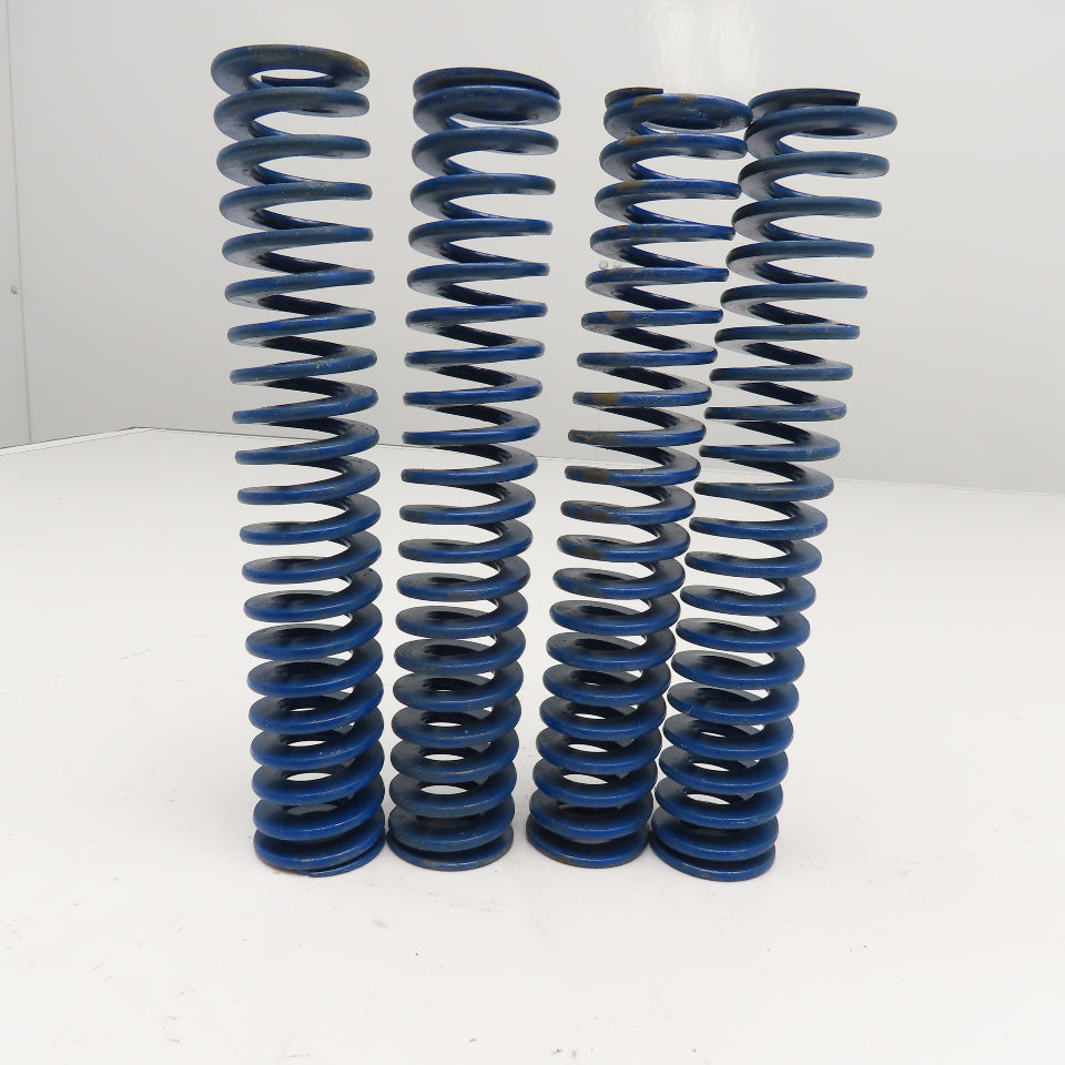 3/4" x 1-1/2" Flat Wire Compression Blue Die Spring 8" OAL Lot Of 4