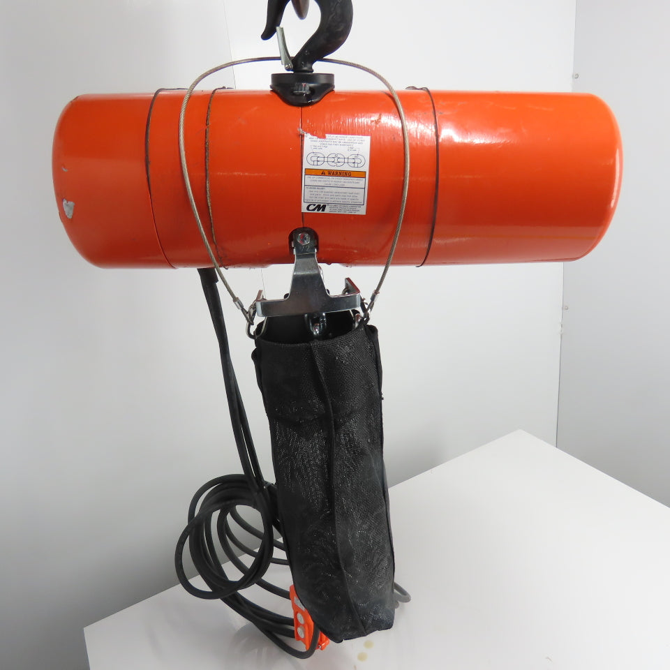 CM Lodestar Model L 1 Ton 2000LB Electric Chain Hoist 16FPM 20'Lift 3Ph 230/480V