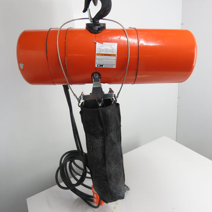 CM Lodestar Model L 1 Ton 2000LB Electric Chain Hoist 16FPM 20'Lift 3Ph 230/480V
