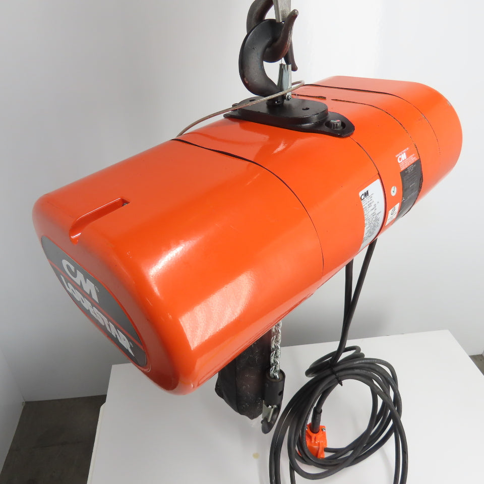 CM Lodestar Model L 1 Ton 2000LB Electric Chain Hoist 16FPM 20'Lift 3Ph 230/480V