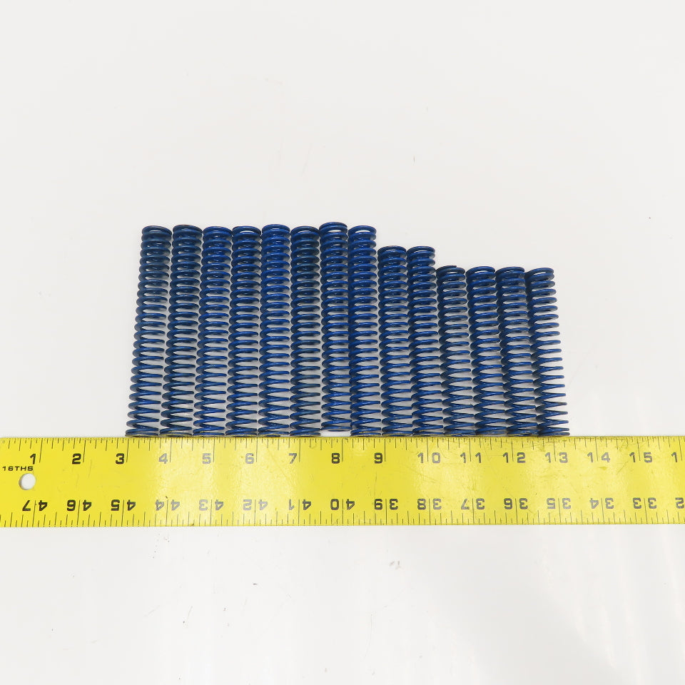 3/8" x 3/4" Flat Wire Compression Blue Die Spring Lot Of 14