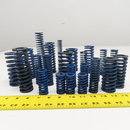 Mixed Lot Flat Wire Compression Blue Die Spring Lot Of 9 Lbs.