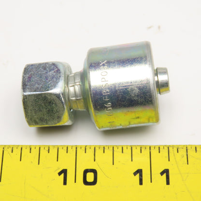 Gates 6G6FBSPORX 3/8" ID Hose x 3/8"-19 FBSP Swivel Crimp Hydraulic Hose Fitting