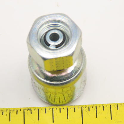 Gates 4G4FBSPORX 1/4" ID Hose x 1/4"-19 FBSP Swivel Crimp Hydraulic Hose Fitting