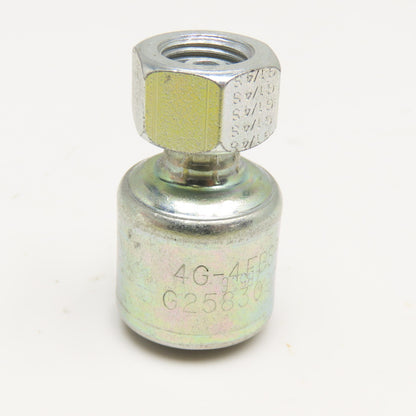Gates 4G4FBSPORX 1/4" ID Hose x 1/4"-19 FBSP Swivel Crimp Hydraulic Hose Fitting