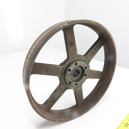 Hub SH 10" x 1-9/16" W Flat Belt Bulley Wheel 2450RPM 7/8" Bore