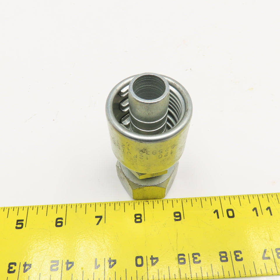 Gates 12G12FJISX 3/4" ID Hose x 1-1/16-12 JIS Swivel Crimp Hydraulic Fitting
