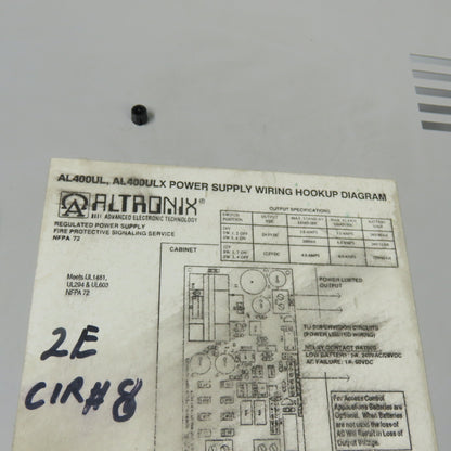 Altronix AL400UL Regulated Power Supply Charger 12/24VDC Output 115VAC Input