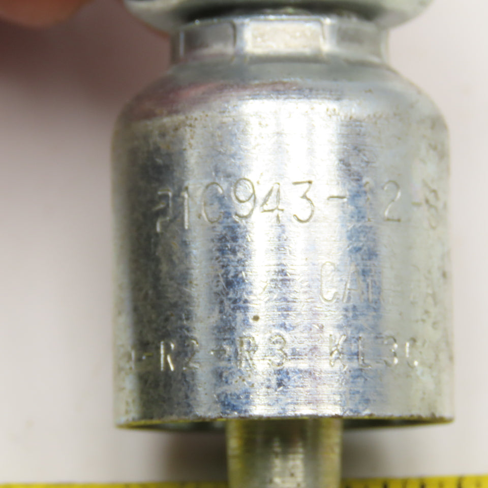 Parker 1C943-12-6 3/8"ID Hose x M20x1.5 F Metric Crimp Hydraulic Fitting