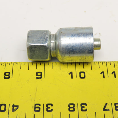 Parker 1C943-12-6 3/8"ID Hose x M20x1.5 F Metric Crimp Hydraulic Fitting