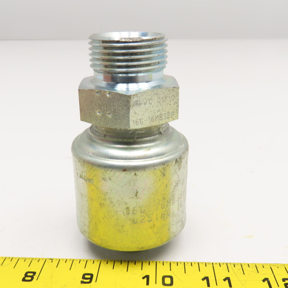 Gates 16G16MBSPP 1" ID Hose x 1"-11 MBSPP Crimp Hydraulic Fitting