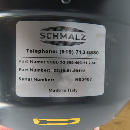 Schmalz SGBL-DG-690-400-11.2-SO 15HP 11kW Two Stage Vacuum Blower 230/460V 3PH