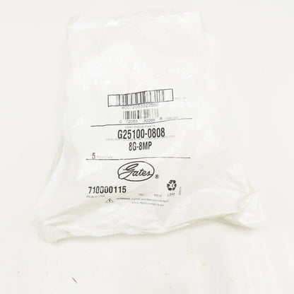 Gates G25100-0808 1/2" ID Hose x 1/2" NPT Crimp Hydraulic Fitting NIB Pack OF 5