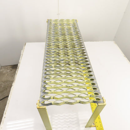 36" x 12" 1 Step Custom Industrial Machine Ladder Platform Top 15-1/2" High