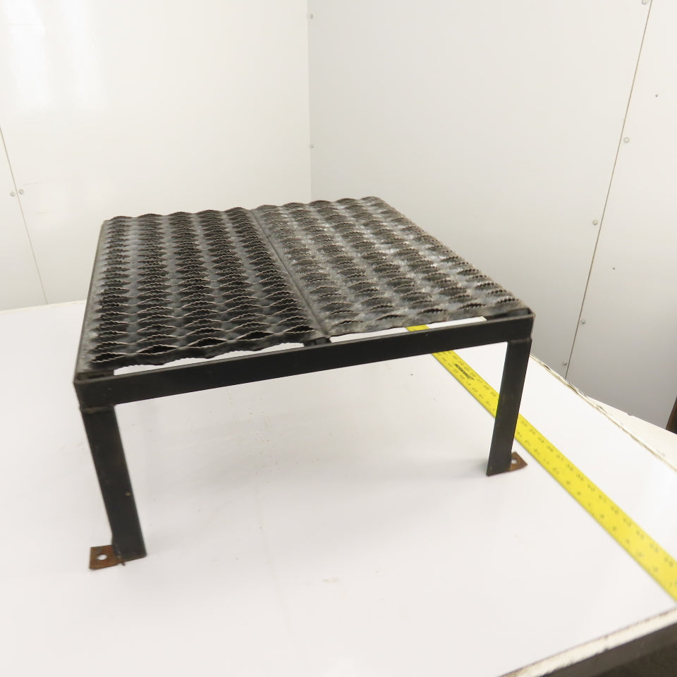 24" x 24" 1 Step Custom Industrial Machine Ladder Platform Top 12-1/4" High