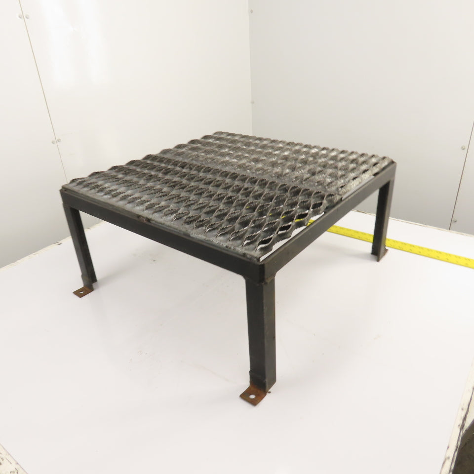 24" x 24" 1 Step Custom Industrial Machine Ladder Platform Top 12-1/4" High