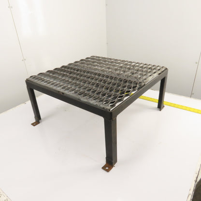 24" x 24" 1 Step Custom Industrial Machine Ladder Platform Top 12-1/4" High