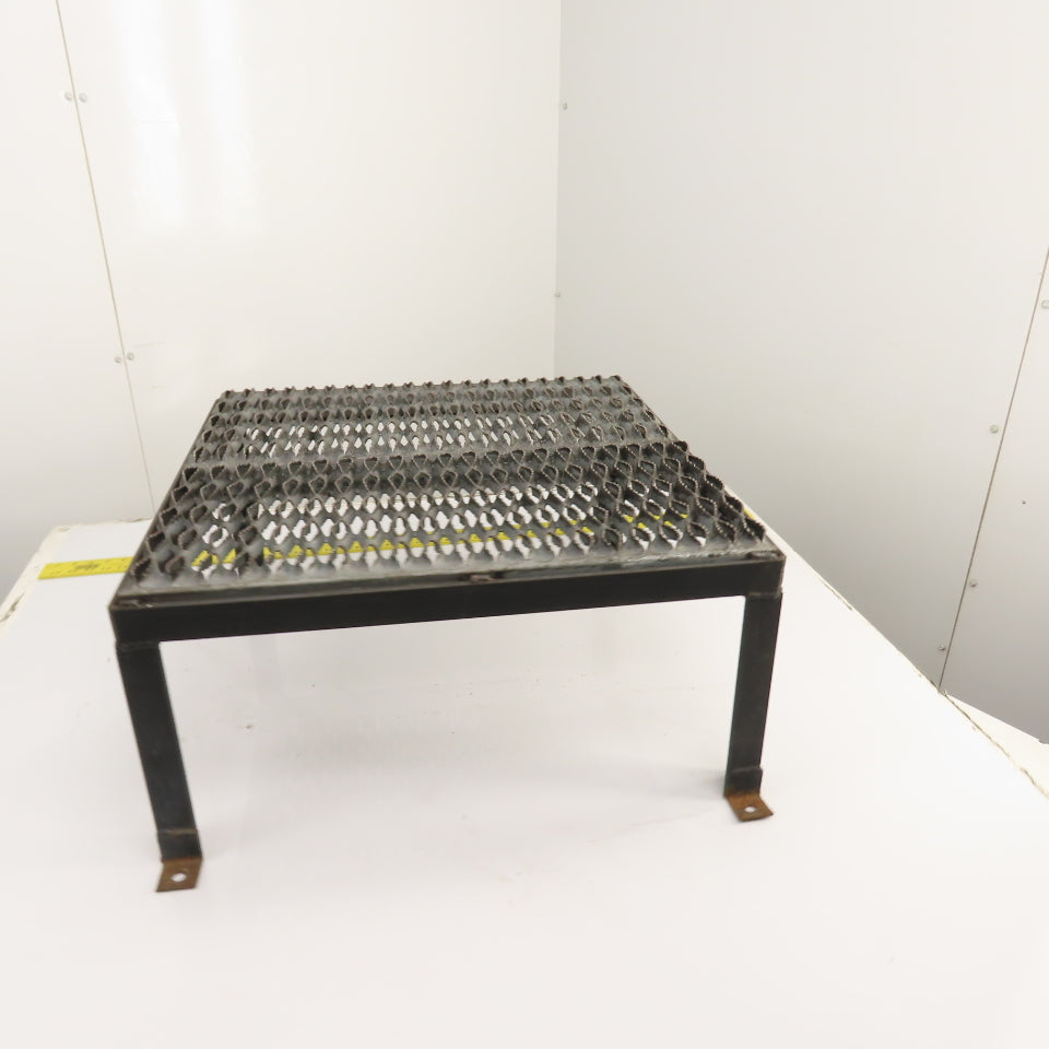 24" x 24" 1 Step Custom Industrial Machine Ladder Platform Top 12-1/4" High
