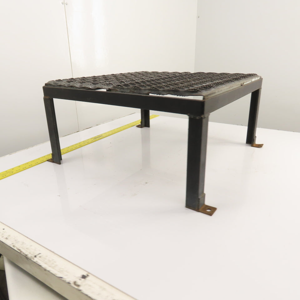24" x 24" 1 Step Custom Industrial Machine Ladder Platform Top 12-1/4" High
