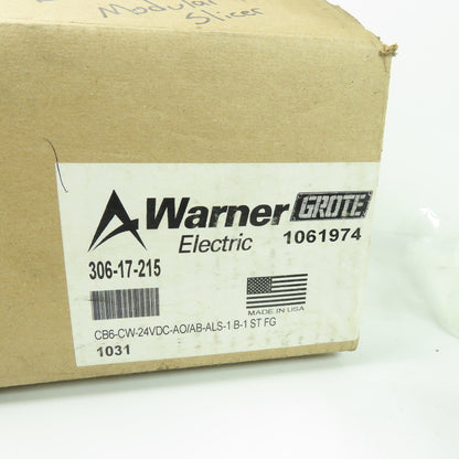 Warner 306-17-215 Electric Actuated Clutch/Brake Assembly 24VDC