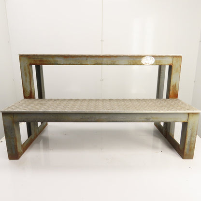 36" Wide 2 Step Custom Industrial Machine Ladder Platform Top 20" High