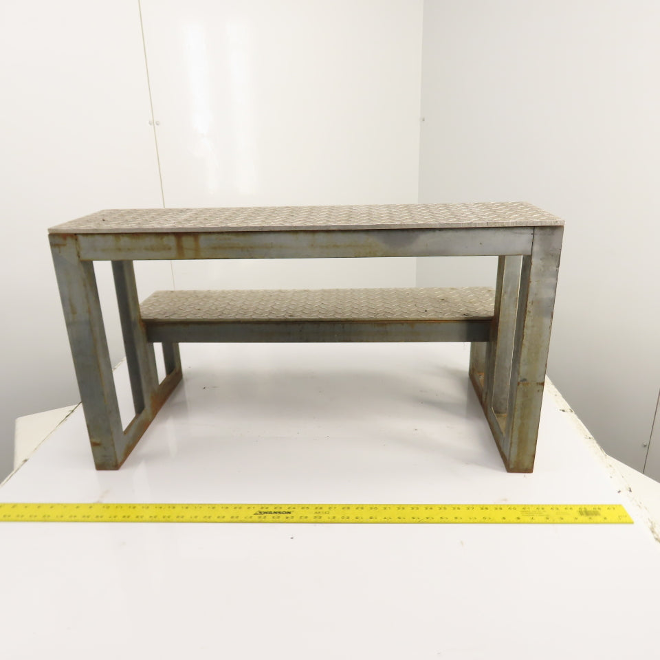 36" Wide 2 Step Custom Industrial Machine Ladder Platform Top 20" High