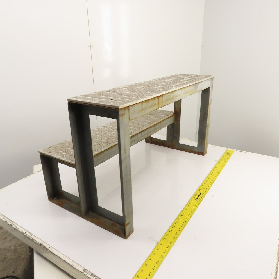 36" Wide 2 Step Custom Industrial Machine Ladder Platform Top 20" High