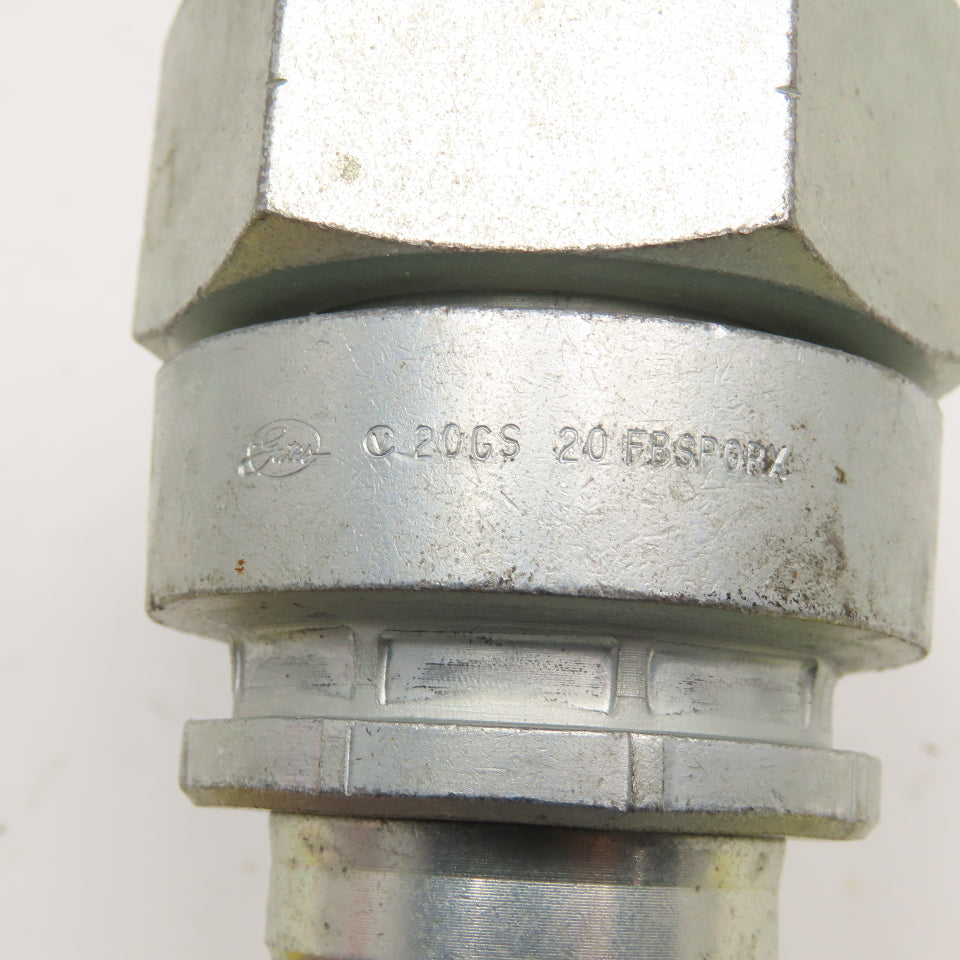 Gates 20GS 20FBSPORX 1-1/4" ID Hose x 1-1/4" FBSPP Hydraulic Hose Barb Fitting