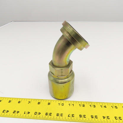 Parker 11771-32-24 1-1/2" ID Hose x 2" SAE Flange 45° Elbow Hydraulic Fitting