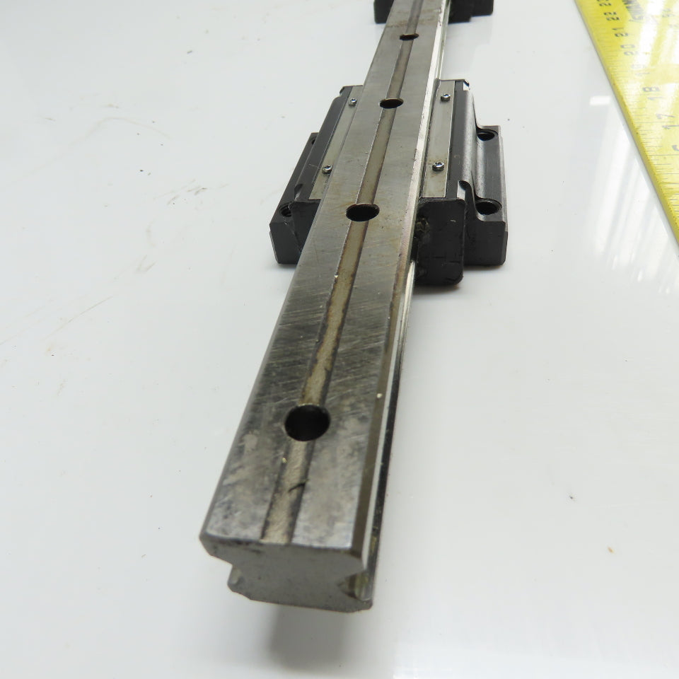 22mm Profile Linear Guide Rail 710mm OAL W/ 3 Bearings