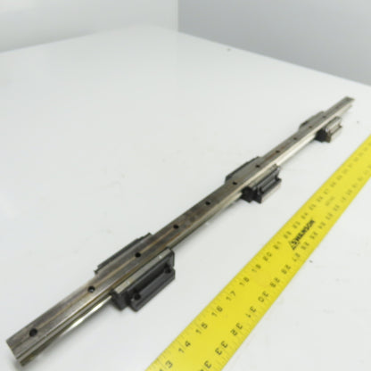 22mm Profile Linear Guide Rail 710mm OAL W/ 3 Bearings