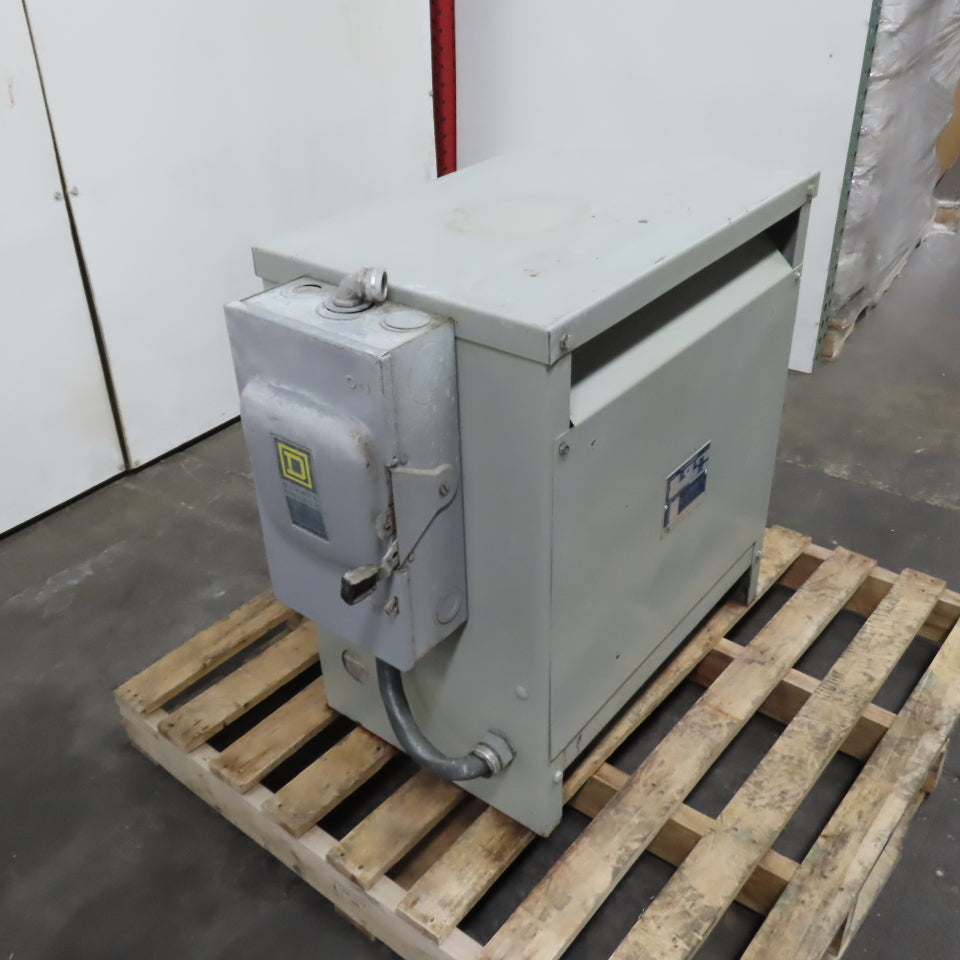 Hevi-Duty T2H45 45kVA 3PH Transformer Pri 480V Sec 208Y/120V W/ Disconnect 100A