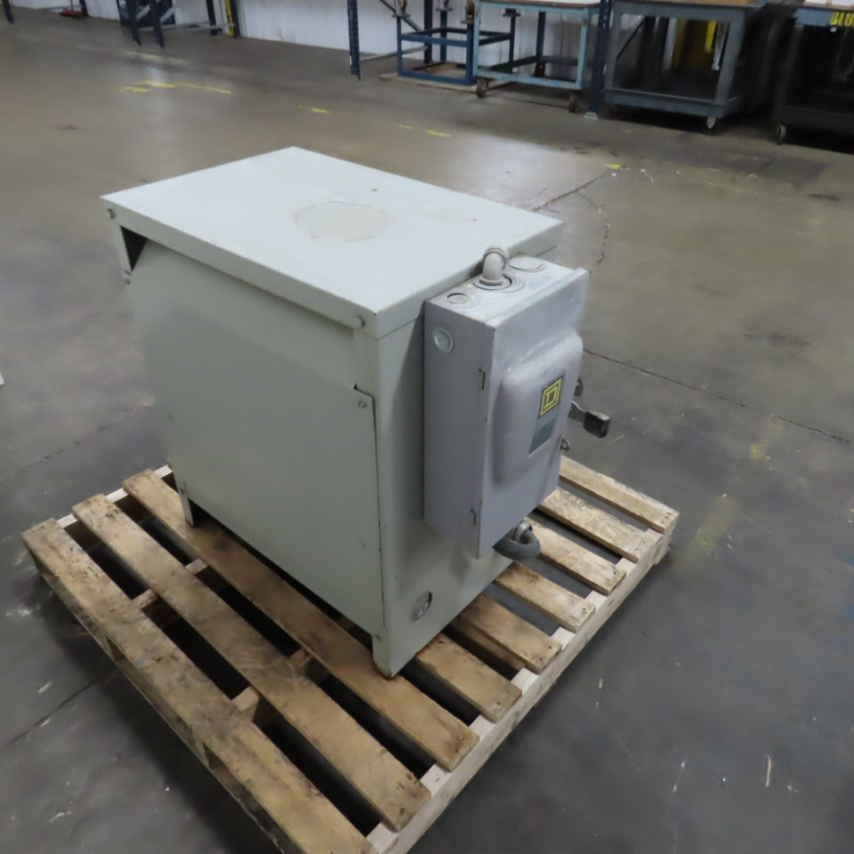 Hevi-Duty T2H45 45kVA 3PH Transformer Pri 480V Sec 208Y/120V W/ Disconnect 100A